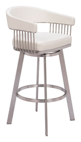 Bantry Swivel Barstool White by Zuomod at Eve Furniture