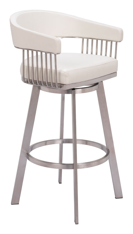 Bantry Swivel Barstool White by Zuomod at Eve Furniture