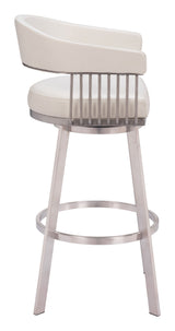Bantry Swivel Barstool White by Zuomod at Eve Furniture