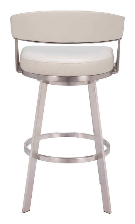 Bantry Swivel Barstool White by Zuomod at Eve Furniture