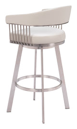 Bantry Swivel Barstool White by Zuomod at Eve Furniture