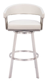 Bantry Swivel Barstool White by Zuomod at Eve Furniture