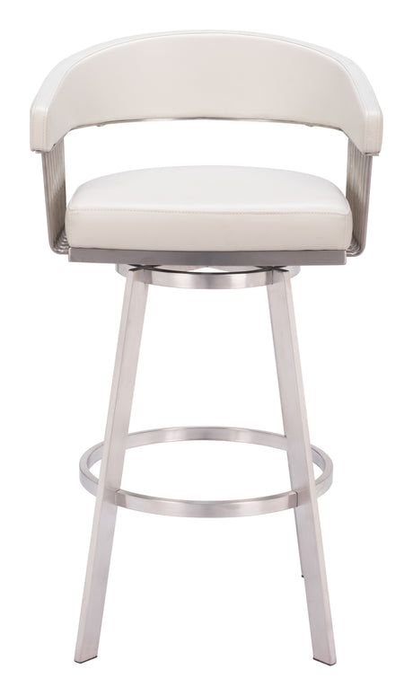 Bantry Swivel Barstool White by Zuomod at Eve Furniture