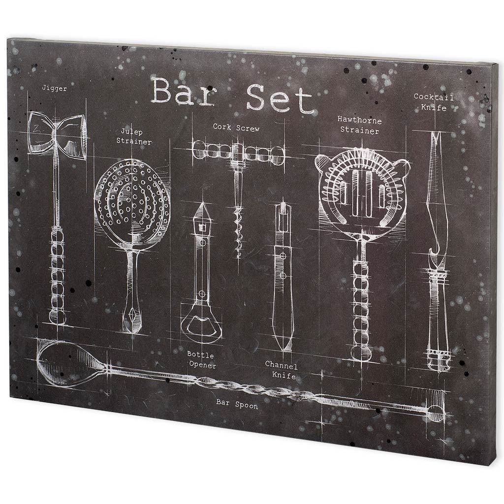 Bar Set by Mercana Studio a Hand Embellished Textured Canvas by Mercana at Eve Furniture