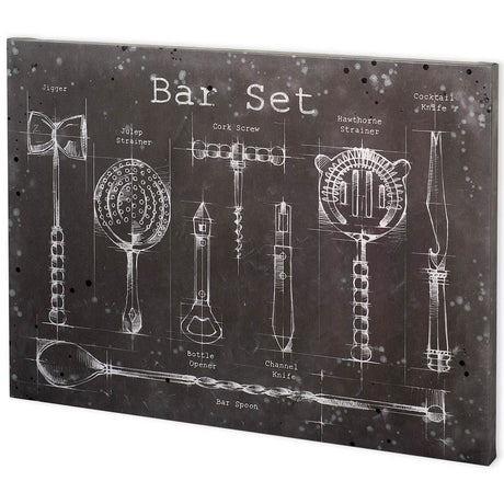 Bar Set by Mercana Studio a Hand Embellished Textured Canvas by Mercana at Eve Furniture