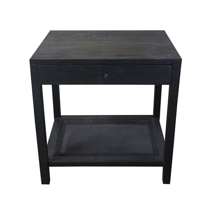Barbados Black Cane End Table by Crestview at Eve Furniture