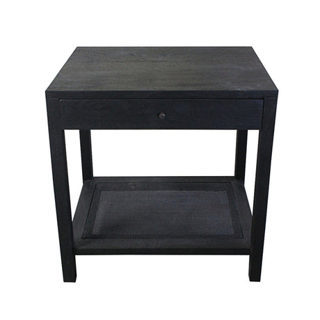 Barbados Black Cane End Table by Crestview at Eve Furniture