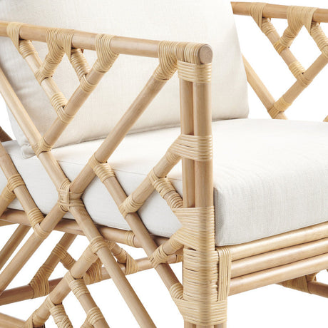 Barbados Tan/White Accent Chair by Crestview at Eve Furniture