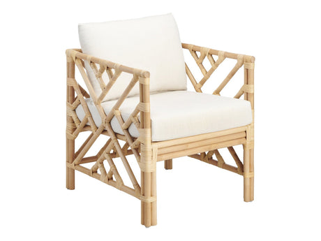 Barbados Tan/White Accent Chair by Crestview at Eve Furniture