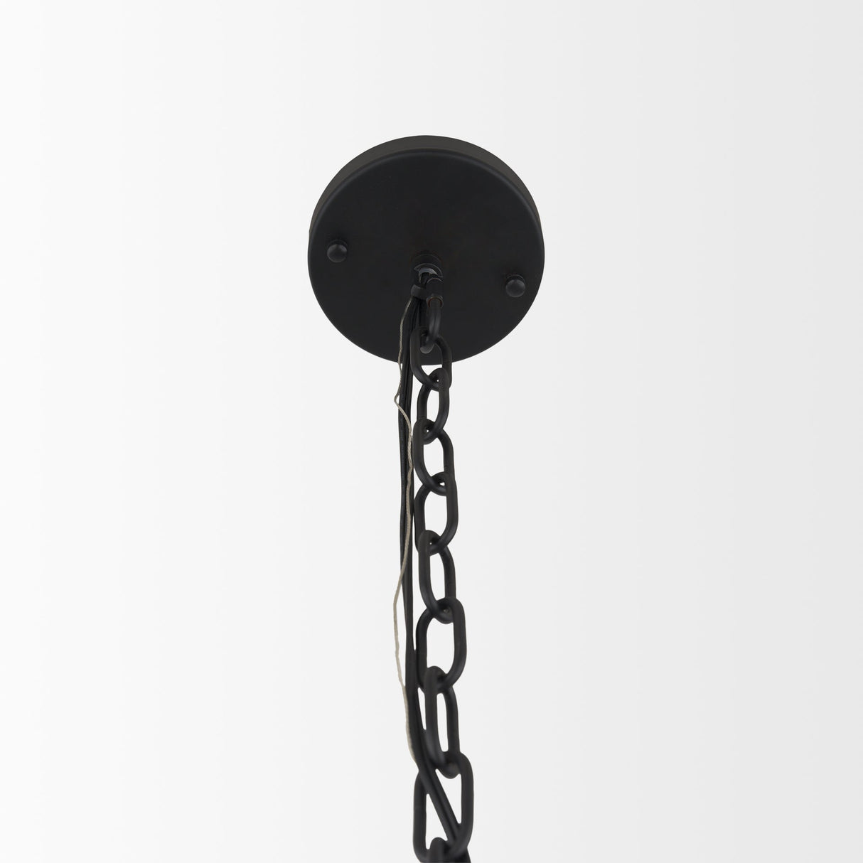 Barbara Matte Black Metal w/ Frosted Glass Globes 18-Light Chandelier by Mercana at Eve Furniture