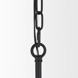Barbara Matte Black Metal w/ Frosted Glass Globes 18-Light Chandelier by Mercana at Eve Furniture