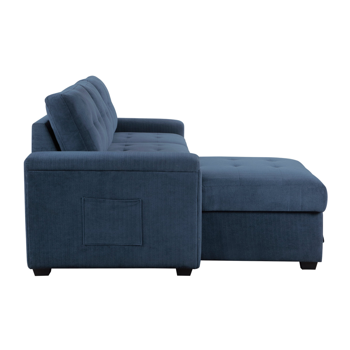 Barbara Navy Reversible Sectional with Hidden Storage and Pull-out Bed by Homelegance at Eve Furniture