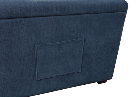 Barbara Navy Reversible Sectional with Hidden Storage and Pull-out Bed by Homelegance at Eve Furniture