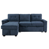 Barbara Navy Reversible Sectional with Hidden Storage and Pull-out Bed by Homelegance at Eve Furniture