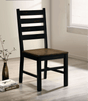 Barbary Black/Dark Oak Side Chair by Furniture of America at Eve Furniture