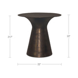 Bardo Deep Bronze Outdoor Side Table by Moe's Home at Eve Furniture