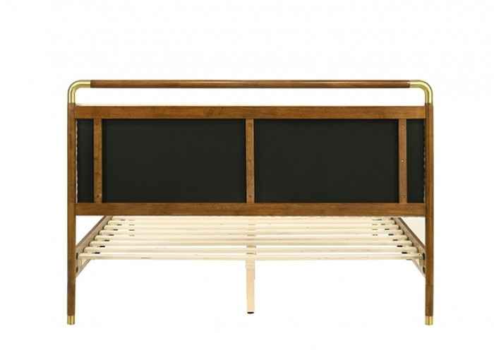 Bardot Walnut 5-Piece Queen Bedroom Set by Furniture of America at Eve Furniture