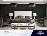 Bardot White Leatherette Queen Bed by Diamond Sofa at Eve Furniture