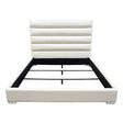 Bardot White Leatherette Queen Bed by Diamond Sofa at Eve Furniture