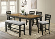 Bardstown Charcoal and Brown and Wheat Extendable Counter Height Dining Set by Crown Mark at Eve Furniture