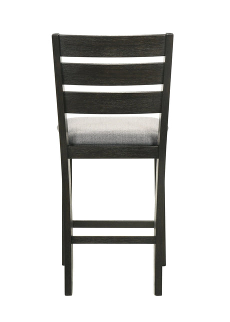 Bardstown Charcoal and Wheat Counter Height Chair, Set of 2 by Crown Mark at Eve Furniture