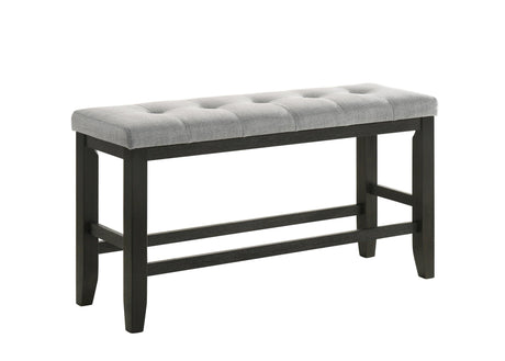 Bardstown Charcoal and Wheat Counter Height Dining Bench by Crown Mark at Eve Furniture