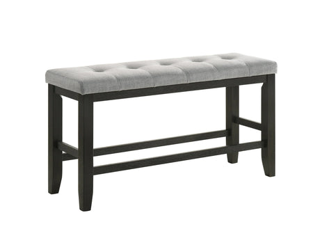 Bardstown Charcoal and Wheat Counter Height Dining Bench by Crown Mark at Eve Furniture