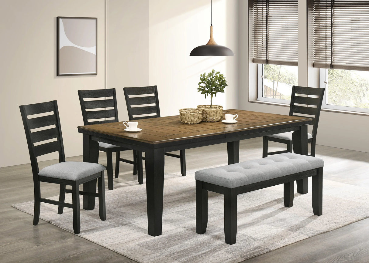Bardstown Charcoal and Wheat Dining Bench by Crown Mark at Eve Furniture