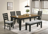 Bardstown Charcoal and Wheat Dining Bench by Crown Mark at Eve Furniture