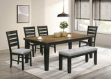 Bardstown Charcoal and Wheat Extendable Dining Set by Crown Mark at Eve Furniture