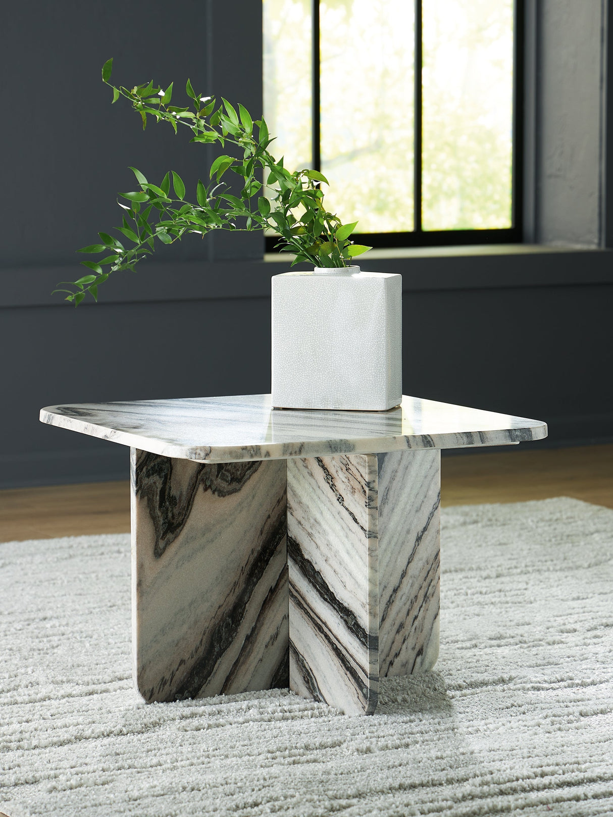 Baretton Black/White/Taupe Accent Coffee Table by Ashley at Eve Furniture
