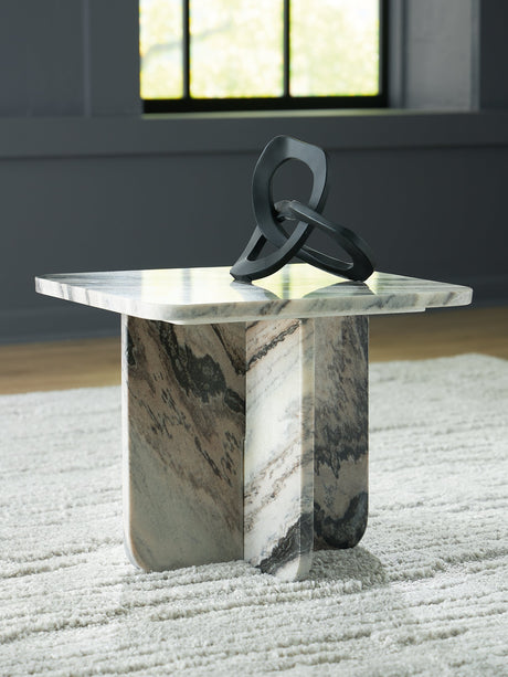 Baretton Black/White/Taupe Accent Coffee Table by Ashley at Eve Furniture