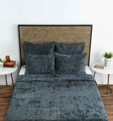 Bari Bay Green Velvet Quilt Collection by Classic Home at Eve Furniture