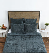 Bari Bay Green Velvet Quilt Collection by Classic Home at Eve Furniture