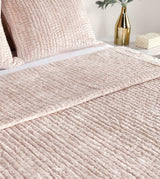 Bari Bliss Pink Velvet Quilt Collection by Classic Home at Eve Furniture