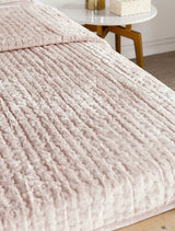 Bari Bliss Pink Velvet Quilt Collection by Classic Home at Eve Furniture