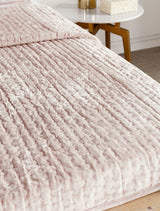 Bari Bliss Pink Velvet Quilt Collection by Classic Home at Eve Furniture