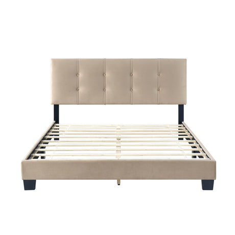 Bari Brown Queen Platform Bed by Homelegance at Eve Furniture