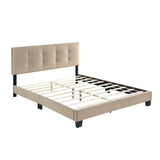 Bari Brown Queen Platform Bed by Homelegance at Eve Furniture