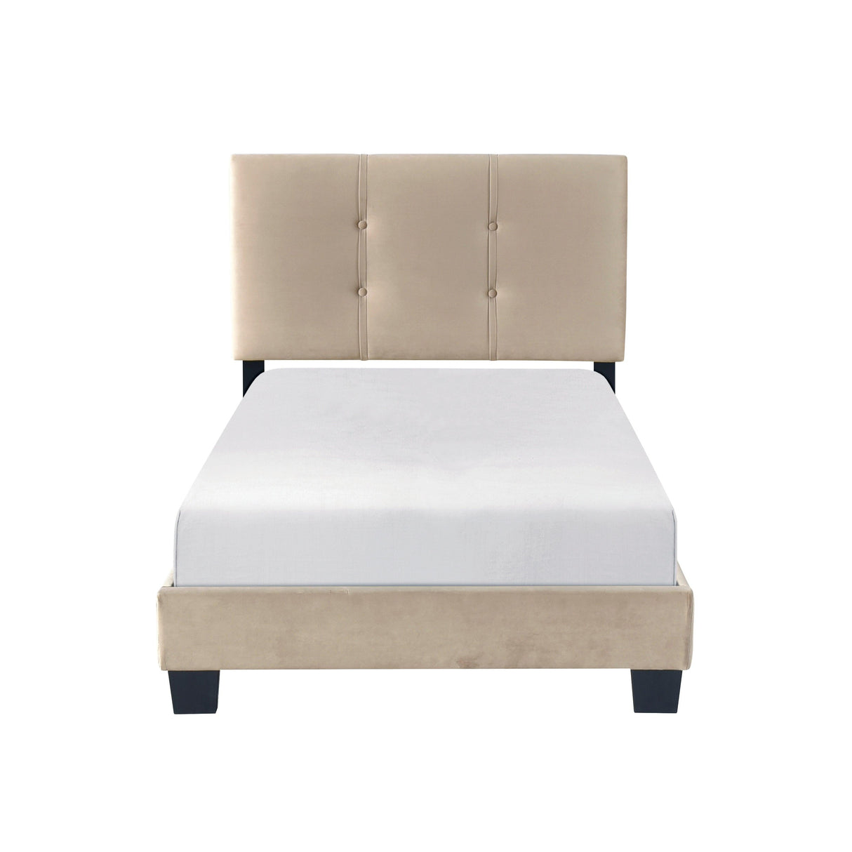 Bari Brown Twin Platform Bed by Homelegance at Eve Furniture