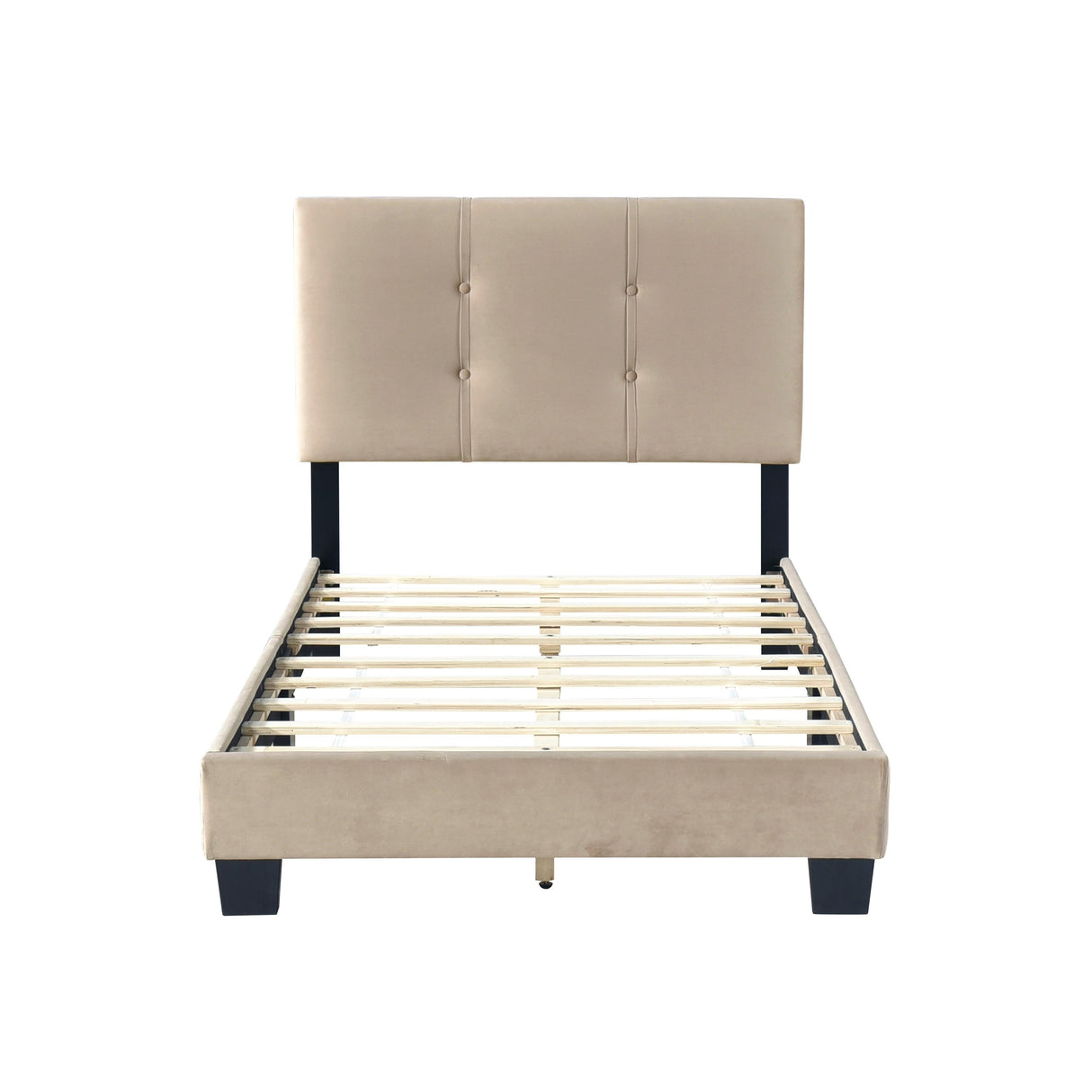 Bari Brown Twin Platform Bed by Homelegance at Eve Furniture