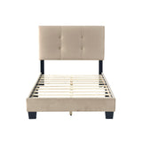 Bari Brown Twin Platform Bed by Homelegance at Eve Furniture