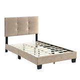 Bari Brown Twin Platform Bed by Homelegance at Eve Furniture