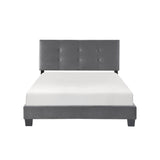 Bari Dark Gray Full Platform Bed by Homelegance at Eve Furniture
