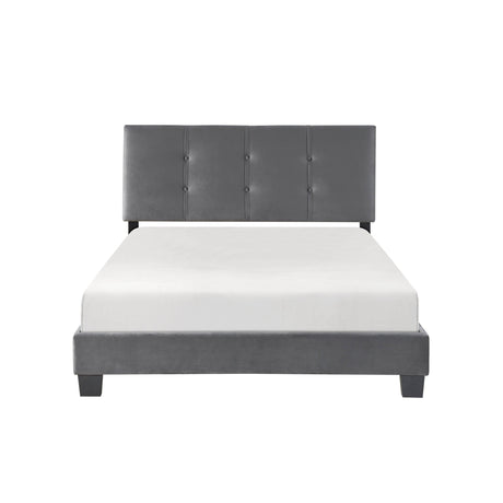 Bari Dark Gray Full Platform Bed by Homelegance at Eve Furniture