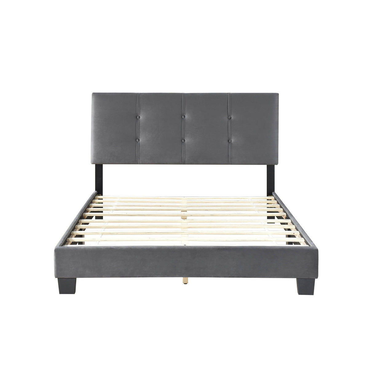 Bari Dark Gray Full Platform Bed by Homelegance at Eve Furniture