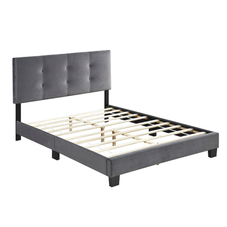 Bari Dark Gray Full Platform Bed by Homelegance at Eve Furniture