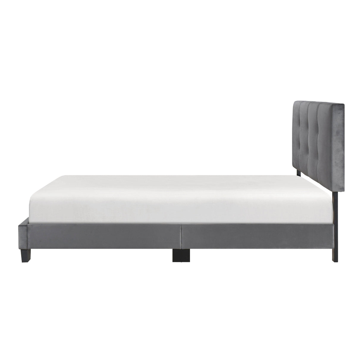 Bari Dark Gray Full Platform Bed by Homelegance at Eve Furniture