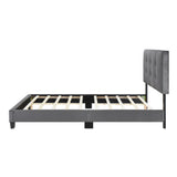 Bari Dark Gray Full Platform Bed by Homelegance at Eve Furniture