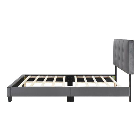 Bari Dark Gray Full Platform Bed by Homelegance at Eve Furniture